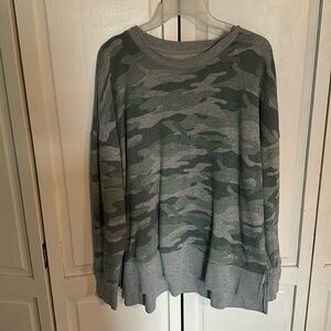 Time and true camo sweatshirt